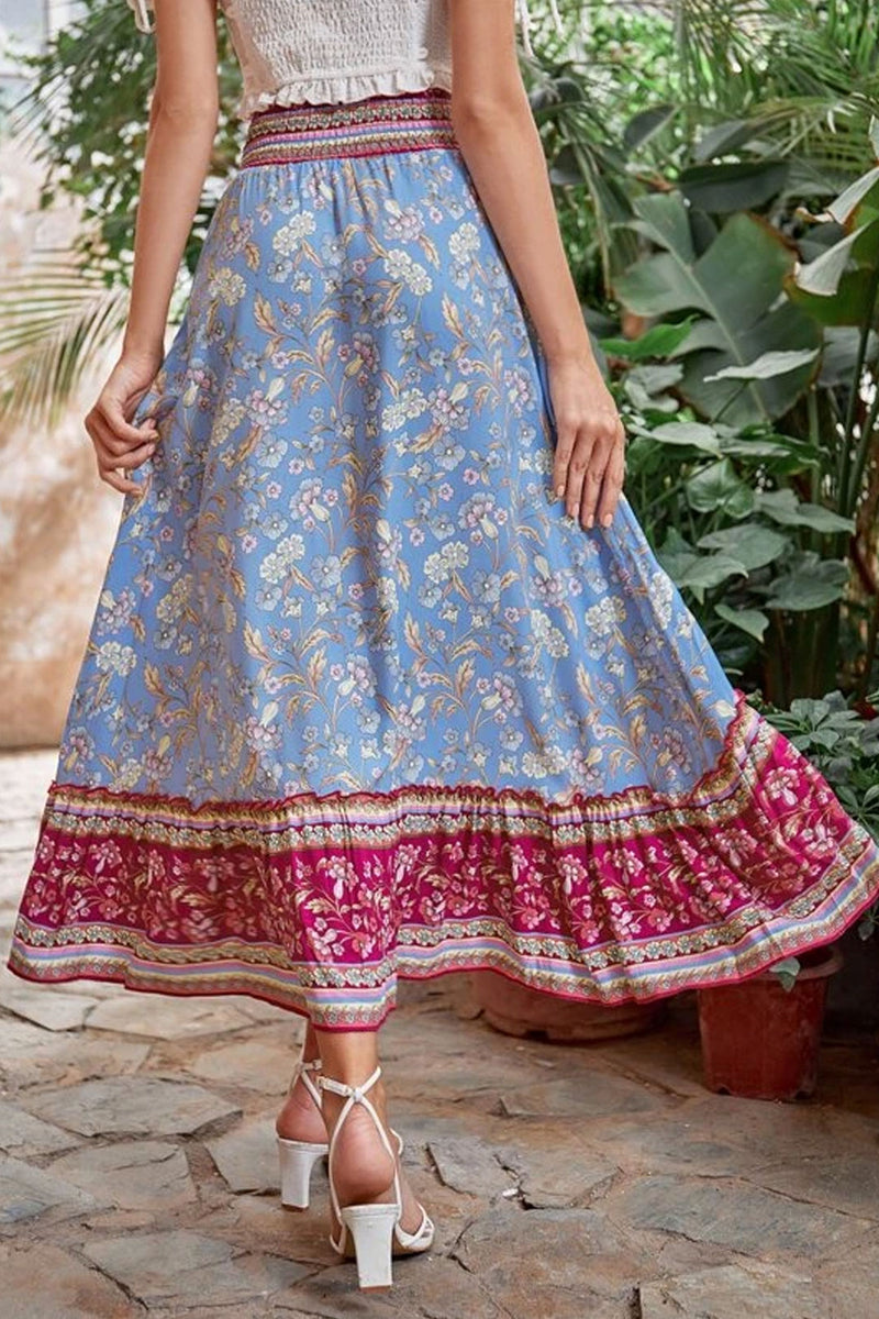 Boho Skirt, Maxi Skirt, Blue Aurelia - Wild Rose Boho