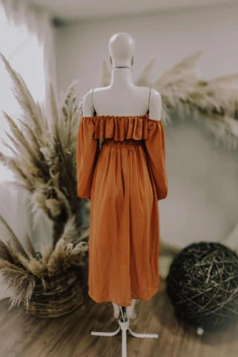 boho retro dress Vintage Polka Dot Boho Wedding Dress