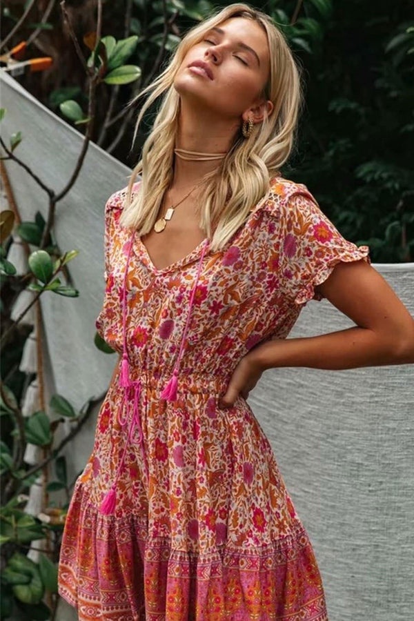 Boho Mini Dress – Wild Rose Boho