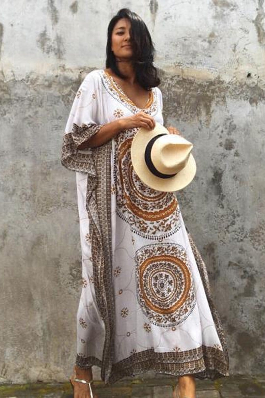 Maxi Boho Dress, Beach Dress, Kaftan, Mandala (4 Colors) – Wild Rose Boho