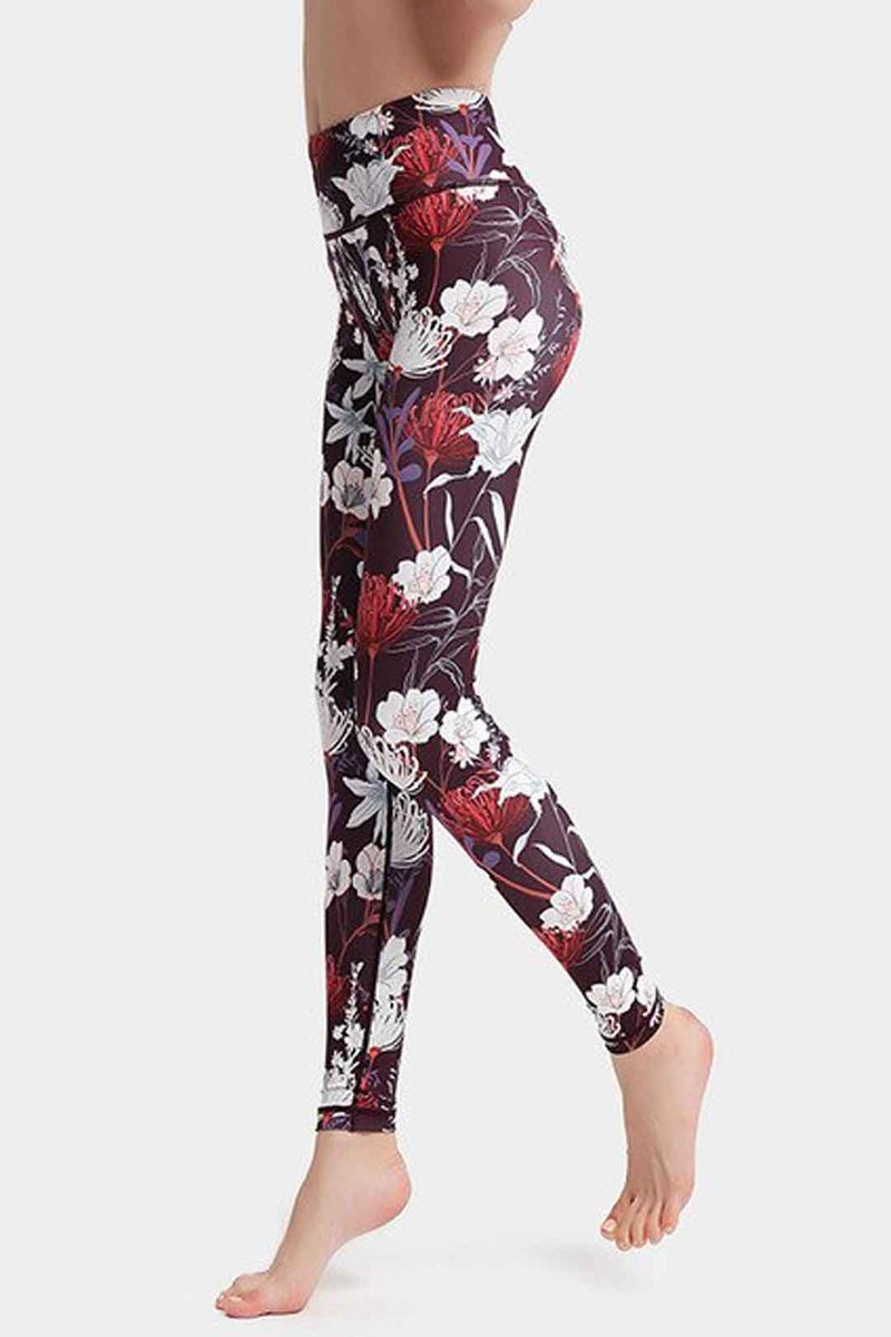 Yoga Legging, Yoga Pants, Boho Legging, Tight with Pocket Lilac in Brown