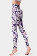 Yoga Legging, Yoga Pants, Boho Legging, Tight with Pocket Lilac in Purple