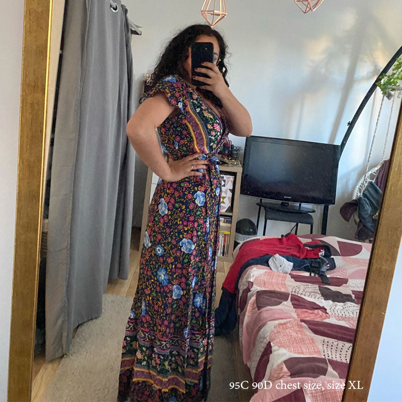 Maxi Boho Red Slit Dress / M / Red Maxi Boho Red Slit Dress / M / Red