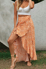 Boho Skirt, Hippie Skirts, Maxi Wrap Skirt, Daisy in Saffron