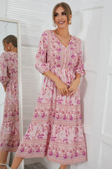 Boho Maxi Dress, Sundress, Lily-Rose in Pink