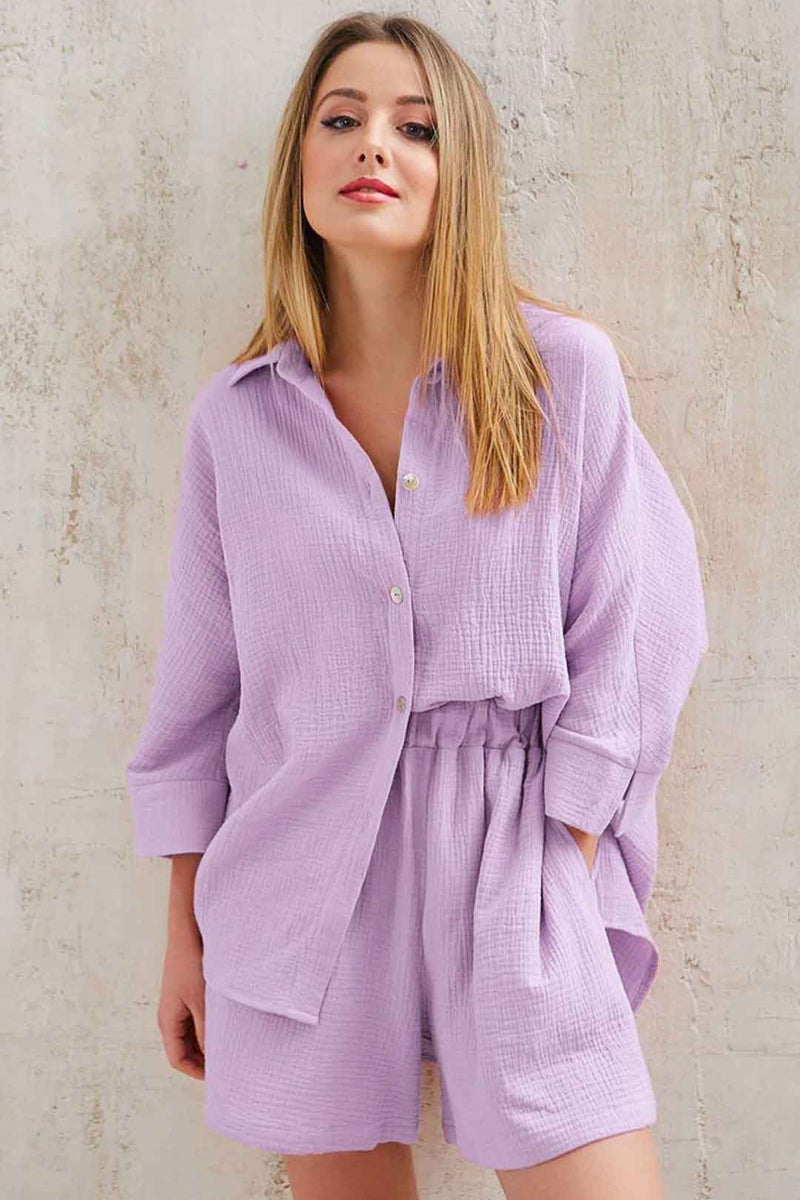 Boho Pajamas, Pajamas Sets for Women, Lucy Cotton  in Pink and Purple
