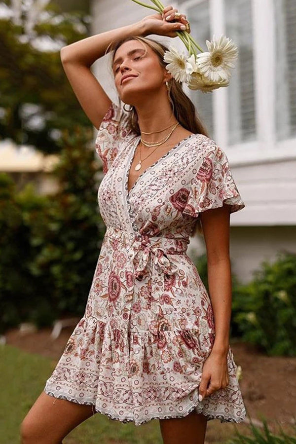 Boho Mini Dress Wild Rose Boho Boho Mini Dress Wild Rose Boho