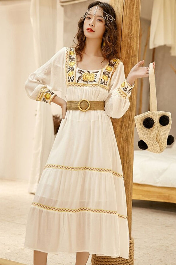 Wichita Embroidered Dress, Sweet Bohemian Embroidered Dresses from