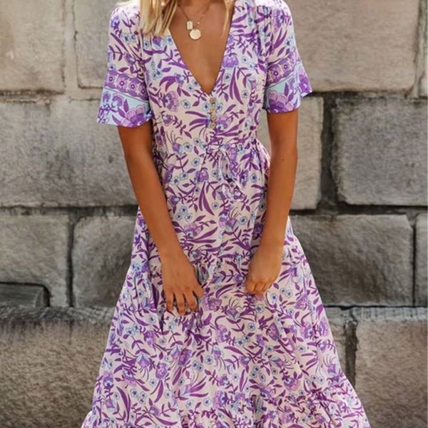 Lavender Boho Dress