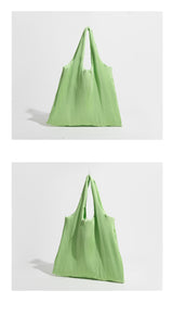Boho Bag, Hobo Bags, Ruched Fabric Bag, Pleated Tote Shopping Handbag in Blue, Black, Green
