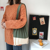 Boho Bag, Eco Tote Bags, Crochet Tote, Knitted Shopper Handbags, Pleated Bags in 6 colors