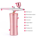 Water Skin Boost Portable Airbrush, Oxygen Spa Treatment Mist, High Pressure Spray for Deep Cleansing and, Boho Beauty Gadgets