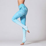 Yoga Legging, Yoga Pants, Boho Legging, Printed Tight, Blue Water