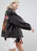 Boho Jacket, Denim Jacket for Women, Floral Embroidery Jacket Marley