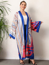 Boho Robe, Kimono Robe, Silk robe, Beach Cover up, Leaf Luxe