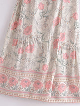 Boho Maxi Dress, Wild Rose in Pink Old Rose