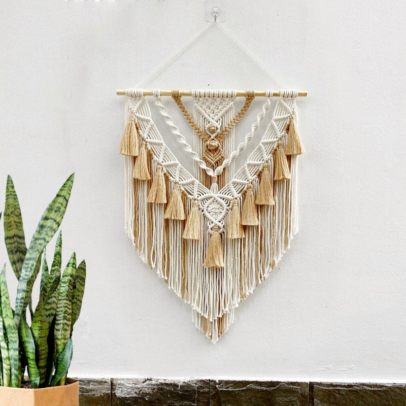 Boho Macrame Wall Hanging - Handwoven Tapestry - Bohemian Home Decor Ceija