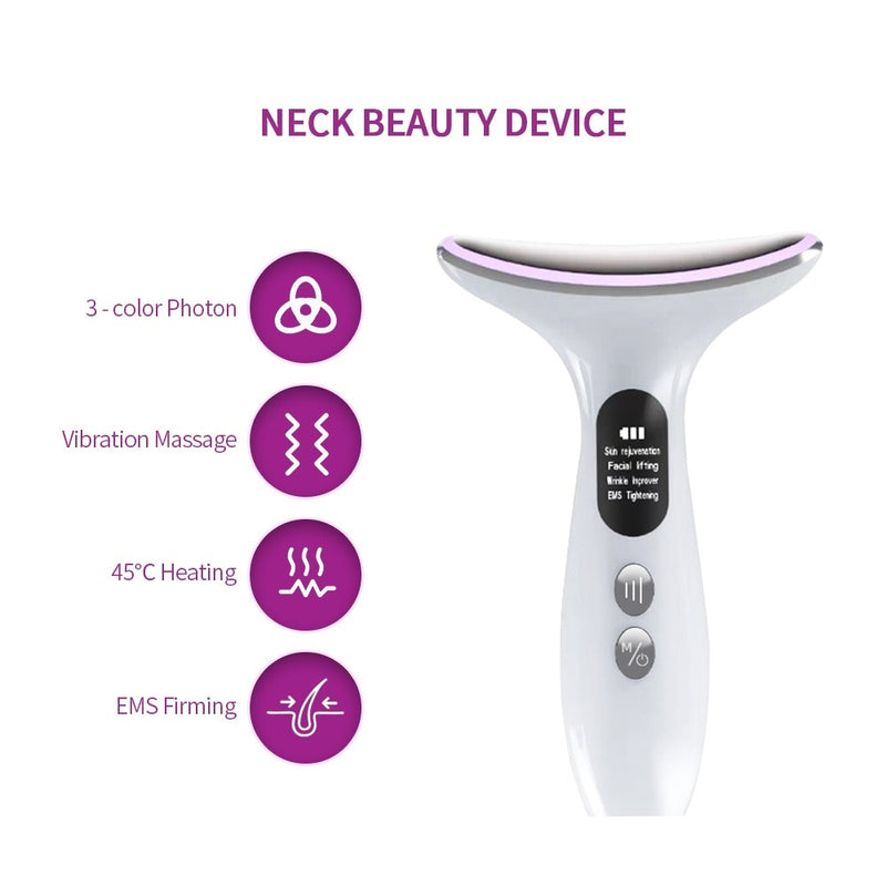 Skin Rejuvenation Device, Face Scraping Tool, Face Lift Device - Heated & Vibration & Red Light Face Massager, Anti-Aging & Wrinkles, Puffiness, Face Tightening, Boho Beauty Gadgets