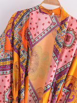 Boho Robe, Kimono Robe,  Beach Cover up, Orange Gypsy