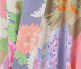 Boho Robe, Kimono Robe, Beach Cover up, Capucine Peony in Blue and Pink