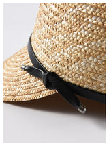 Boho Hat, Sun Hat, Beach Hat, Straw Hat, Baseball Cap, Black Strap - Wild Rose Boho
