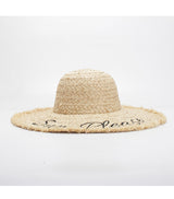 Boho Hat, Sun Hat, Beach Hat, Wide Brim Raffia Hat, Beige Sun Please - Wild Rose Boho