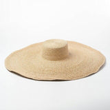 Boho Hat, Sun Hat, Beach Hat, Extra Wide Brim Straw Hat (25 cm) - Wild Rose Boho