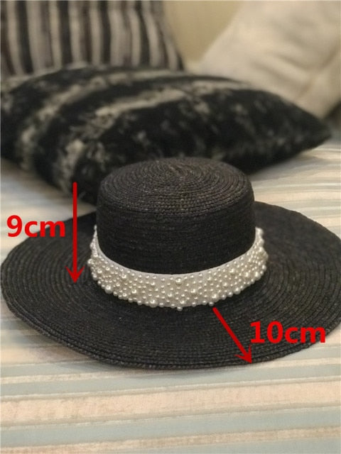 Boho Hat, Sun Beach Hat, Straw Bucket Hat, White Peal - Wild Rose Boho