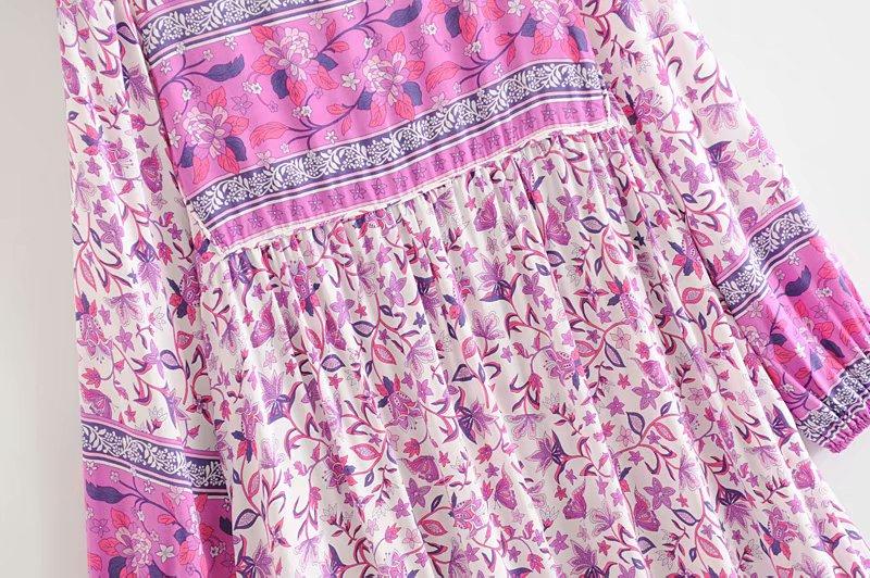 Boho Dress, Gown, Vintage in Pink - Wild Rose Boho