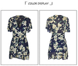 Mini Dress, Boho Dress, Vintage Dress, Wrap Dress, Lilly in Navy - Wild Rose Boho