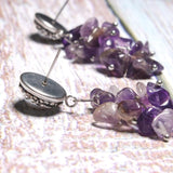 Boho Earrings, Dangle Earrings, Lavender Purple - Wild Rose Boho