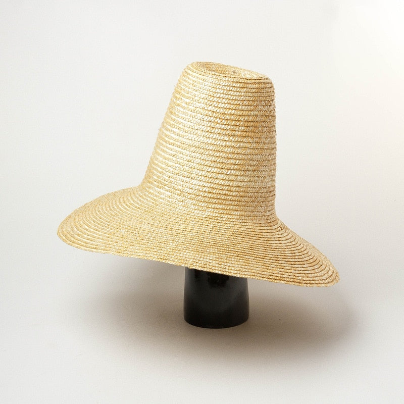 Boho Hat, Sun Beach Hat, Tall Crown Retro Hat, No Ribbon - Wild Rose Boho