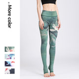 Boho Yoga Legging, Printed Tight, Green Lotus - Wild Rose Boho