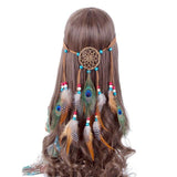 Boho Feather Headband, Gypsy Dream - Wild Rose Boho