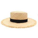 Boho Hat, Sun Hat, Beach Hat, Wide Brim Hat , Straw Hat, Black Bow - Wild Rose Boho