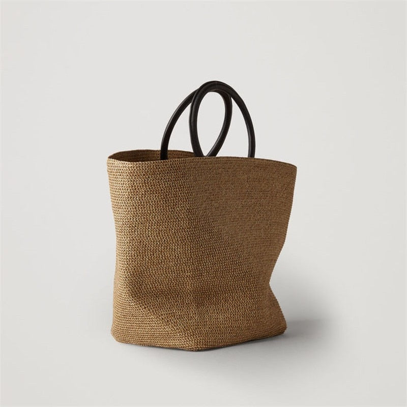 Boho Bag, Woven Straw Handbag, Andres Bag - Wild Rose Boho