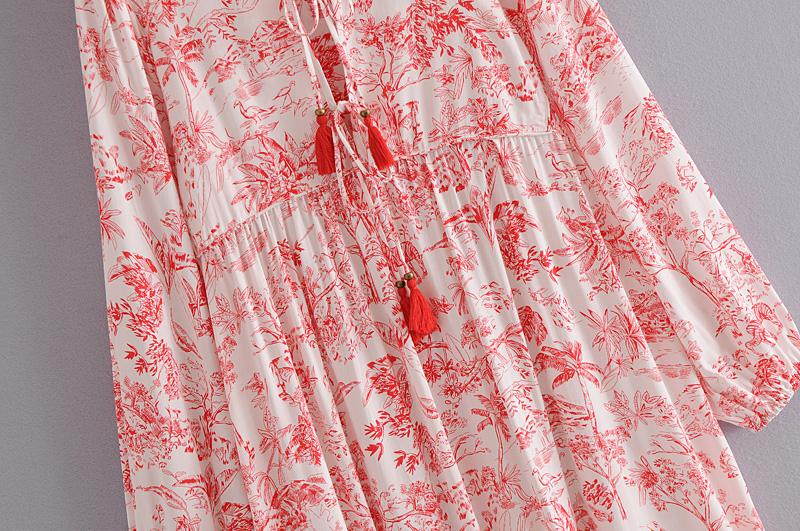Boho Dress, Gown, Red Forest - Wild Rose Boho