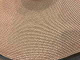 Boho Hat, Sun Hat, Beach Hat, Extra Large Wide Brim, Straw Hat, White, Brown and 4 colors (Soft, 25 cm) - Wild Rose Boho