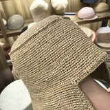 Boho Hat, Beach Sun Hat, Beige Grass Raffia Retro French Hat, Lady Bette - Wild Rose Boho