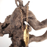 Boho Necklace, RH Copper Gold Leaf