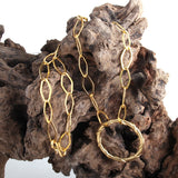 Boho Necklace, RH Copper Gold Leaf