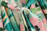Boho Robe, Kimono Robe, Lily-Lotus in Green - Wild Rose Boho