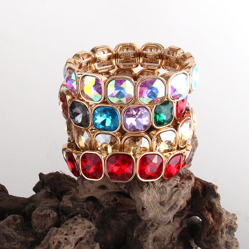 Boho Bracelet, RH Armbander Bracelet, Gold Crystal