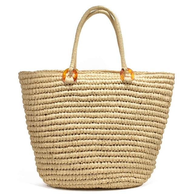 Buy BLUE BEADS Summer Straw Bag for Women Straw Hand-woven Top-handle  Handbag Crossbody Tote Bags Sling Bag for Travel For Women/Girls at  Amazon.in