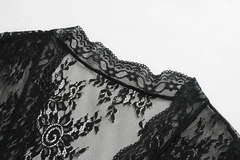 Boho Robe, Lace Gown Robe, Sexy Lingerie Robes, Sofia Robe in Black - Wild Rose Boho