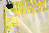 Boho 2 Piece Set, Matching Crop Top and Skirt, YellowLittle Flower - Wild Rose Boho