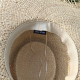 Boho Hat, Sun Hat, Beach Hat, Wide Brim Hat, Straw Hat, Black Ribbon - Wild Rose Boho