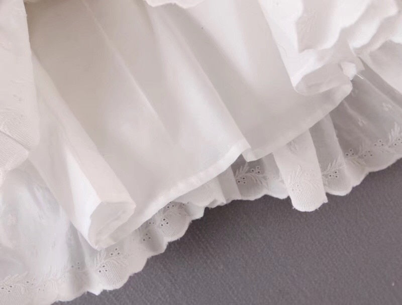 Mini Dress, Boho Dress, Vintage White Victoria - Wild Rose Boho