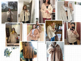 Boho Winter Coat, Fur Coat, Faux Fox Fur, Airi in Khaki