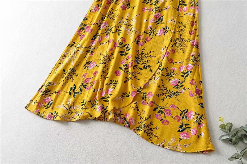 Maxi Dress, Boho Dress, Sundress, Wild Floral in Yellow Ducky - Wild Rose Boho